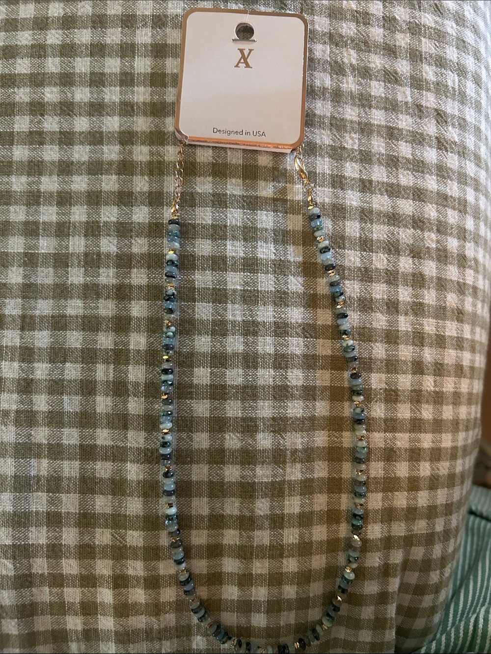 Blue Beaded Women's Necklace